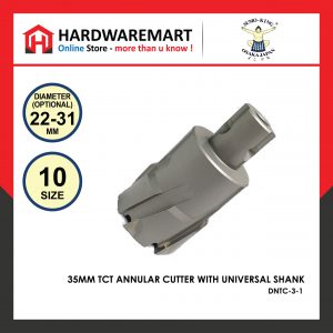 SUMO KING 35MM TCT ANNULAR CUTTER WITH UNIVERSAL SHANK(DIAMETER 22MM-31MM)