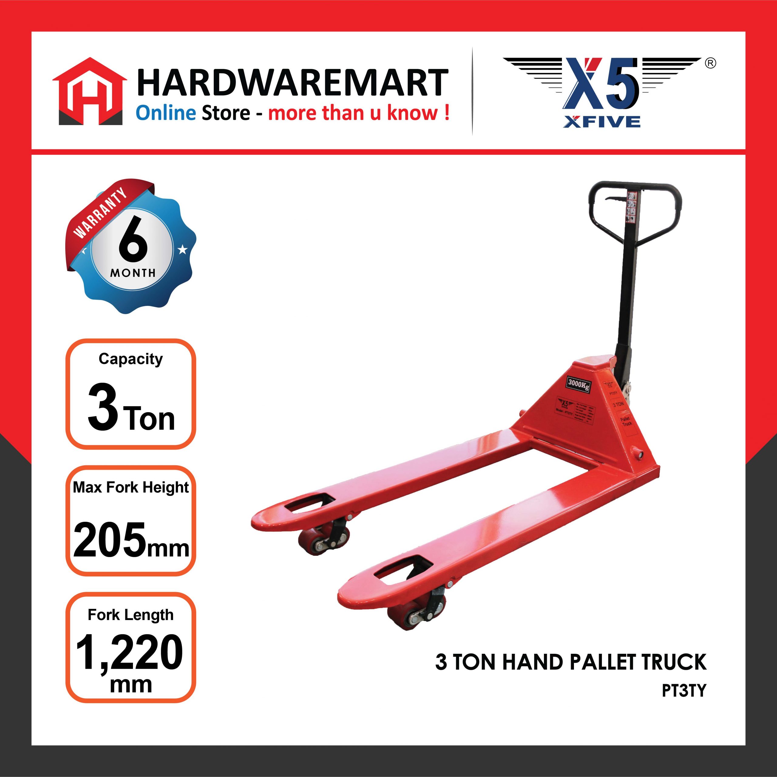 Hardwaremart X5 template-52 3 Ton Heavy Duty Hand Pallet Truck Manual Pallet Jack Hand Trak palet ?????