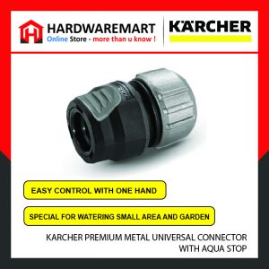 KARCHER PREMIUM METAL UNIVERSAL CONNECTOR WITH AQUA STOP