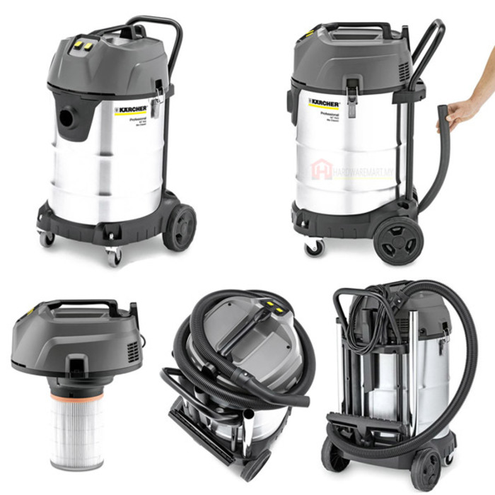 Hardwaremart-19 KARCHER NT70/2ME WET & DRY VACUUM CLEANER (2300W/70L/254MBAR)