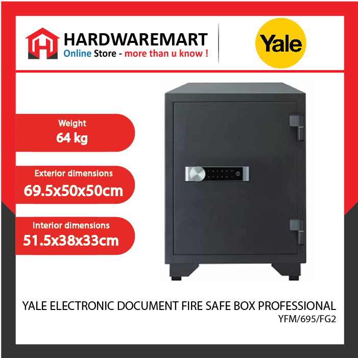 yale-08 YALE YFM/695/FG2 ELECTRONIC DOCUMENT FIRE SAFE BOX PROFESSIONAL (XXL LARGE)